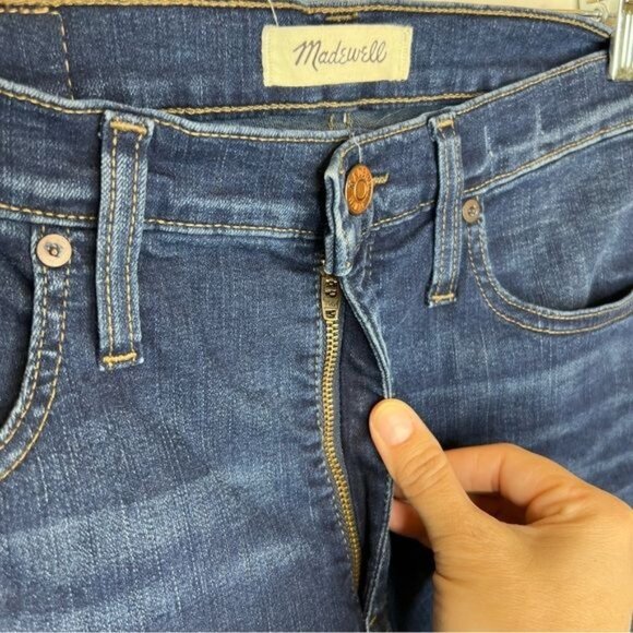 Madewell 10” High-Rise Skinny Jeans Dark Wash, Size 30 Ankle Length - Picture 5 of 7